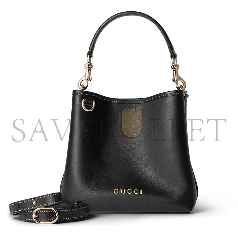 GUCCI GG EMBLEM MINI BUCKET BAG 815118 (19*18*11cm)